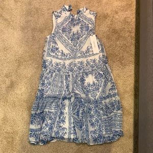 Calvin Klein blue and white dress